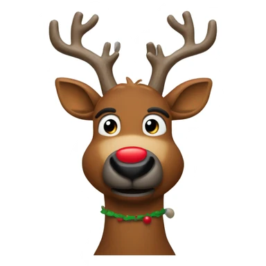 Rudolph, the red nose, reindeer sticker