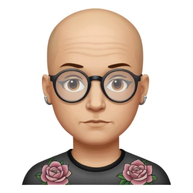   tattooed baldies with opticals sticker