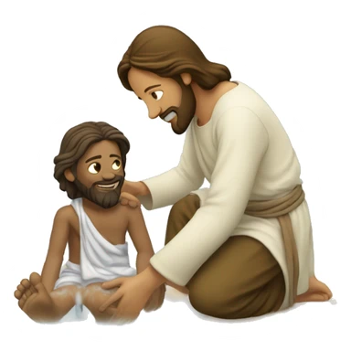 Jesus washes disciple’s feet  sticker