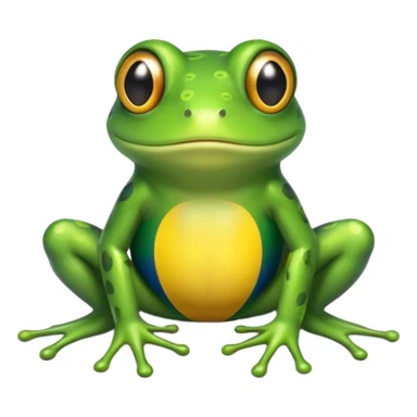 frog with brazil flag sticker