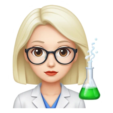 chemistry teacher women, white skin sticker