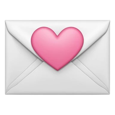 A close-up photograph of a simple white paper envelope sealed with a small, pink heart, natural lighting sticker