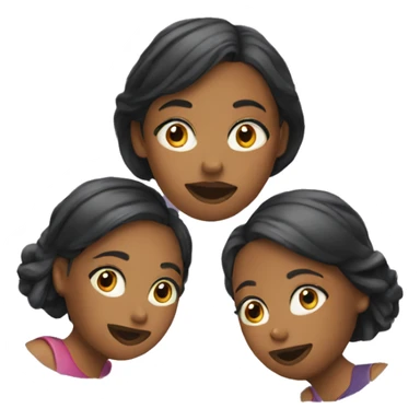 Three girls gossip sticker
