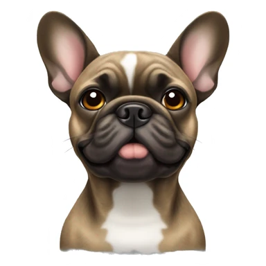 Brindle colored French bulldog sticker