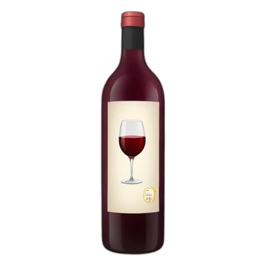 bottle with red wine sticker