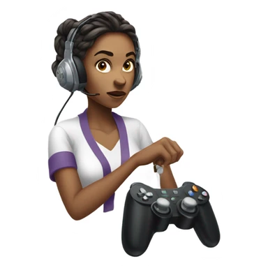 Woman playing Fortnite  sticker