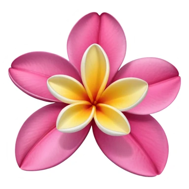frangipani flower, pink, five petals sticker