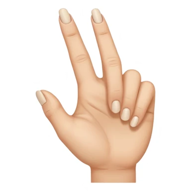Open hand with middle finger bent downward emoji sticker
