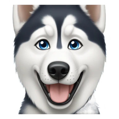 Husky with one brown eye and one blue eye sticker