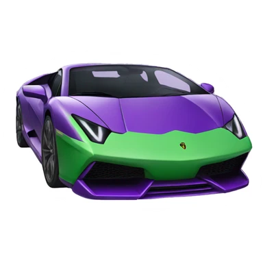 purple pepe the frog in a lamborghini svj sticker