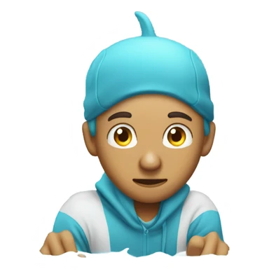 Guy thinking he is a dolphin jumping in fountain sticker