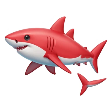 red baby Shark sticker