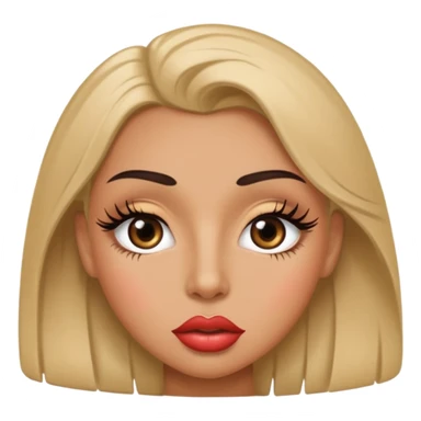 Person with big eyelashes and big lips sticker