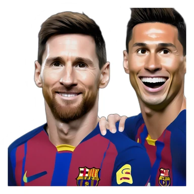 Lionel messi avec Cristiano ronaldo sticker