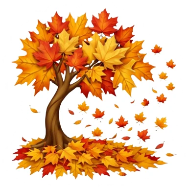 leaves falling from a tree sticker