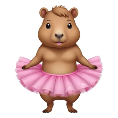 capybara wearing a pink tutu,Cherry blossom sticker