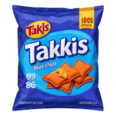 takis blue chips bag
 sticker