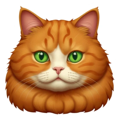 A very fat ginger cat with green eyes sticker