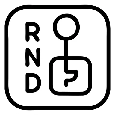 pink gear stick with 3 settings outlined icon sticker