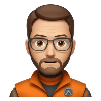 gordon freeman 100 100px without helmet sticker
