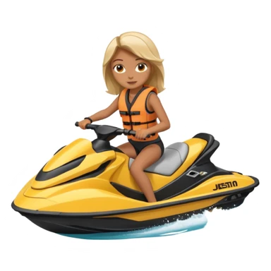 a girl on a jetski  sticker