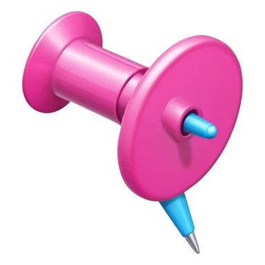 Pink push pin sticker