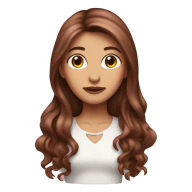 cœur brisé rose brunette rose in long hair sticker