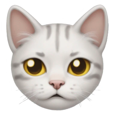 Emoji of sad cat from song meow meow meow meow (Billie eilish) sticker