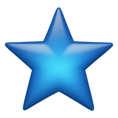 Blue star heart  sticker
