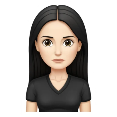 Demi Moore serious up to the waist sticker