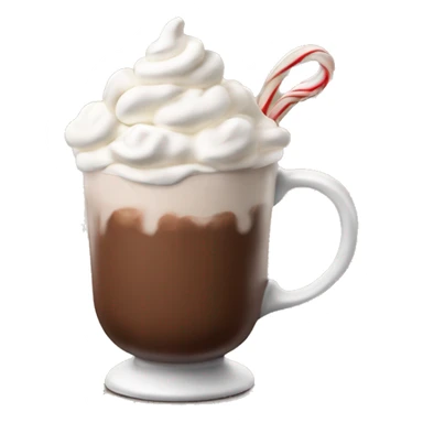 Hot chocolate with whipped cream and marshmallows sticker