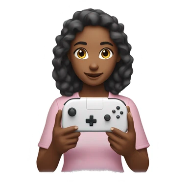 Self care girl playing nintendo switch sticker