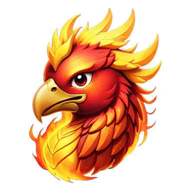 Cinematic Battle-Hardened Mystical Fire Phoenix Portrait Emoji, head tilted dramatically with a defiant, almost mocking smirk. Featuring a striking, rugged form with intensely scarred, flame-scorched feathers and eyes that burn with warrior-like fury, this phoenix embodies unapologetic badassery. Rendered with vibrant, lifelike textures and dynamic, contrasting shadows, high shine, and a bold soft glowing outline, it captures the essence of a phoenix ready to rise and scorch any challenge with battle-hardened might. sticker