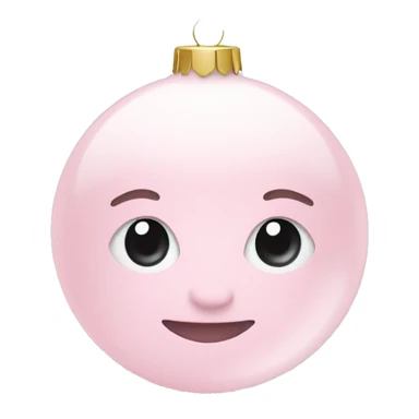 Pale pink Christmas ornament sticker