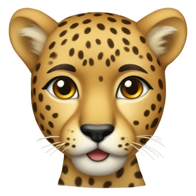 Cheetah with a bow sticker