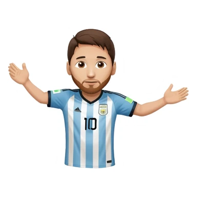 Lionel Messi soccer player in Argentina jersey number 10 sticker