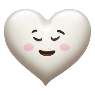 milky heart sticker
