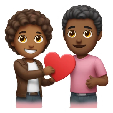 guy giving valentine's day card sticker