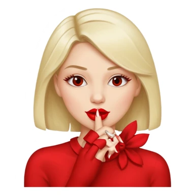 Woman biting her nail ideas a flirty way sticker