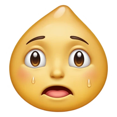 crying emoji with one gigantic tear sticker
