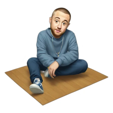 Mac Miller sit on the flor sticker