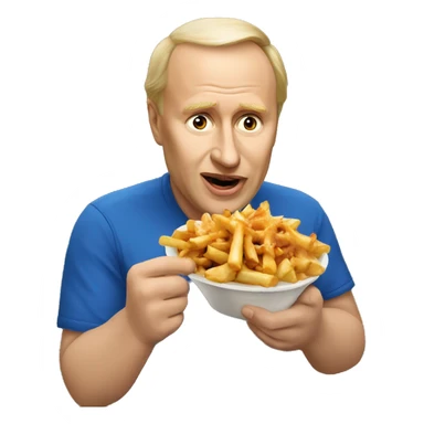Vladimir poutine eat poutine  sticker