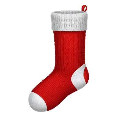 Christmas red sock sticker