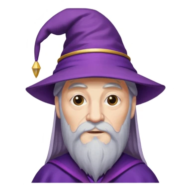 dumbledore wear purple magic hat sticker