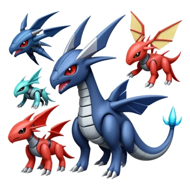 Edgy cool Dialga-Genesect-Miraidon-Darkrai-Deoxys-Giratina-Palkia-Meloetta-fusion sticker