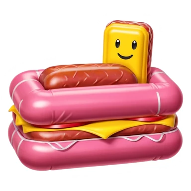  SPAM meat jeff koons style inflatable abstract art sculpture  sticker
