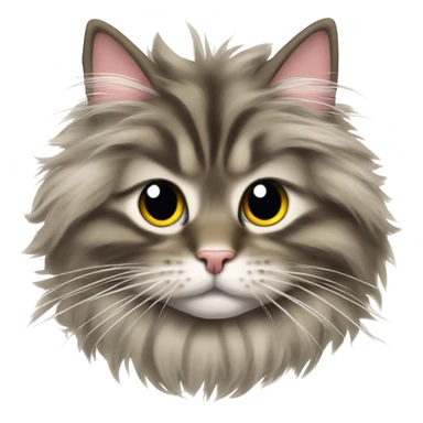 Mainecoon cat curled up super fluffy sticker