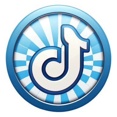 Make me an verified tiktok emoji like the one that's blue and inside is a white check sticker