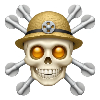 A skeleton with a propeller hat sticker