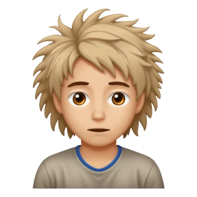 person that looks like they just woke up sticker